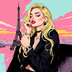 image de l'escorte blonde aux yeux bleus à Paris fascine et intrigue depuis des décennies.